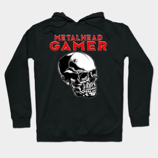 Metalhead Gamer Full Skull Red Hoodie